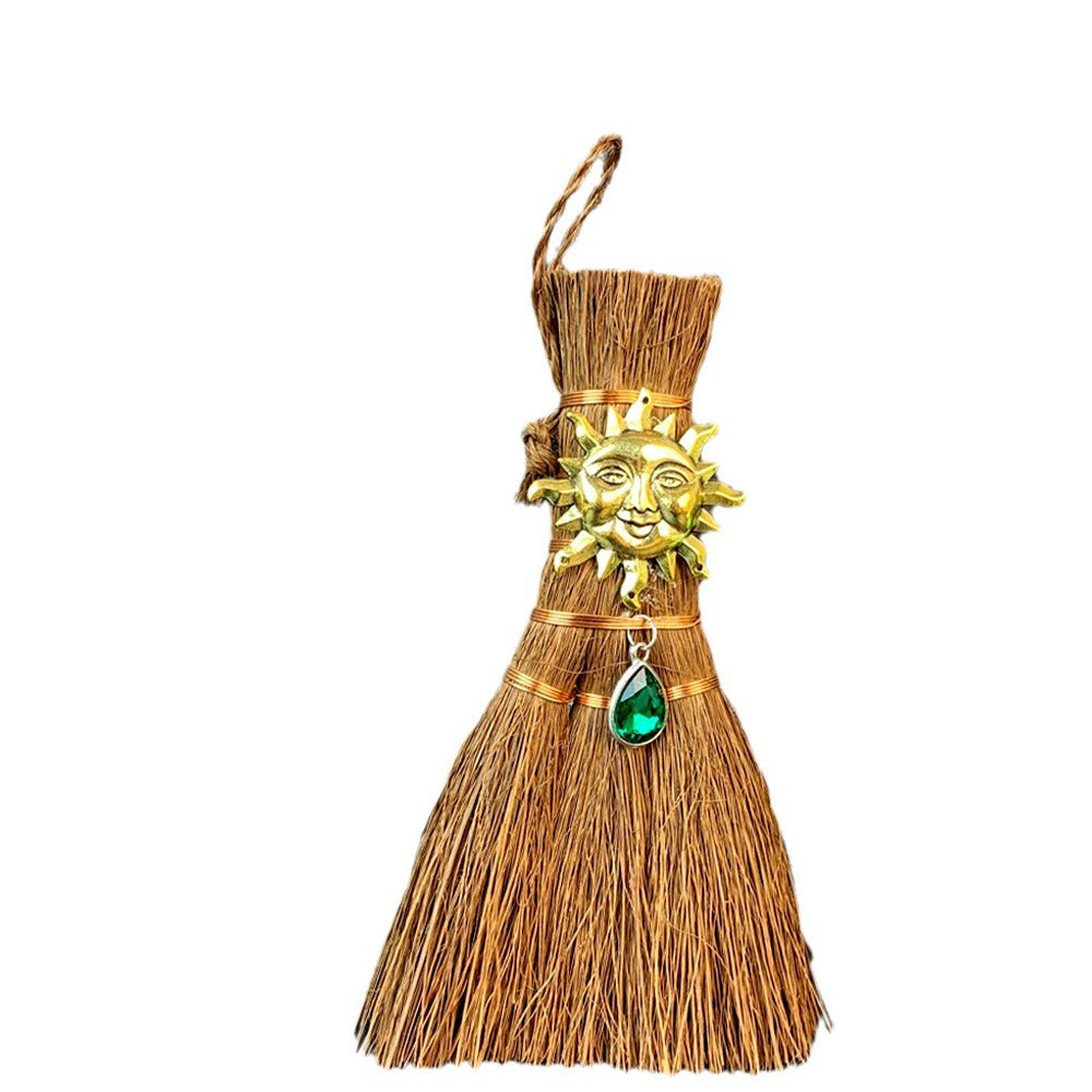 Wholesale 14*9*2CM Witch Mini Brown Broom Pendant Decoration